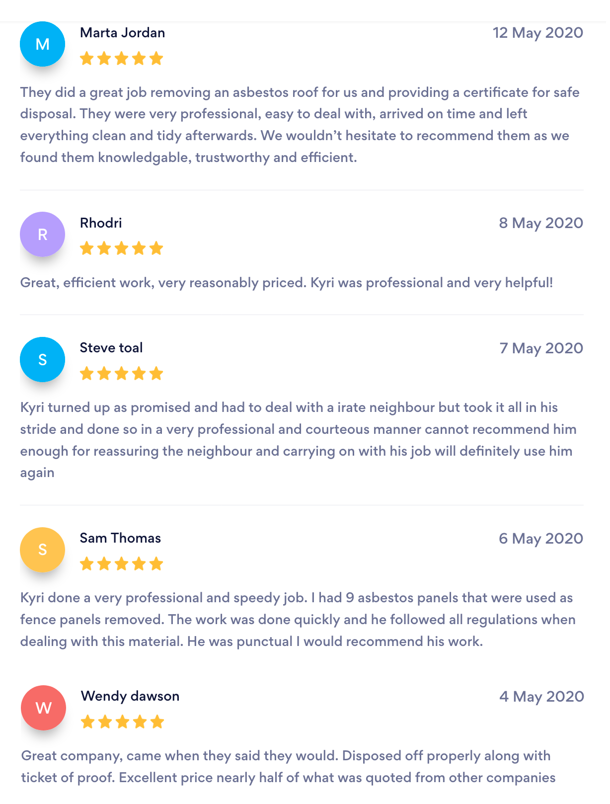 Happy Customer Reviews - KP Asbestos Waste Removal Happy Customer Reviews - KP Asbestos Waste Removal